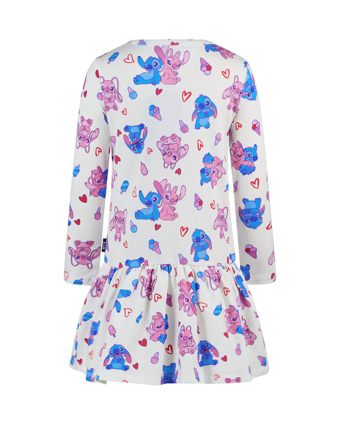 DISNEY STITCH &amp; ANGEL LONG SLEEVE JERSEY DRESS