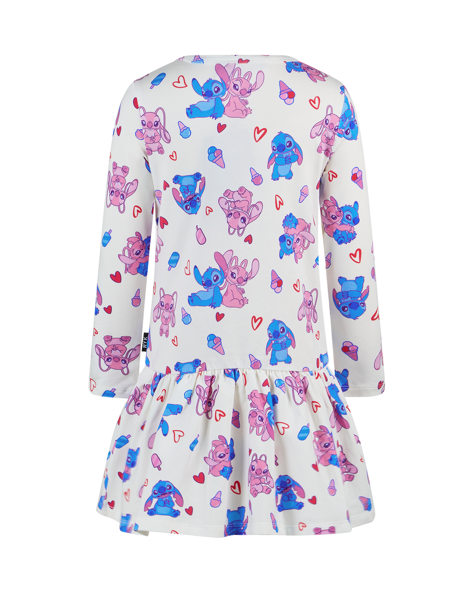 DISNEY STITCH & ANGEL LONG SLEEVE JERSEY DRESS