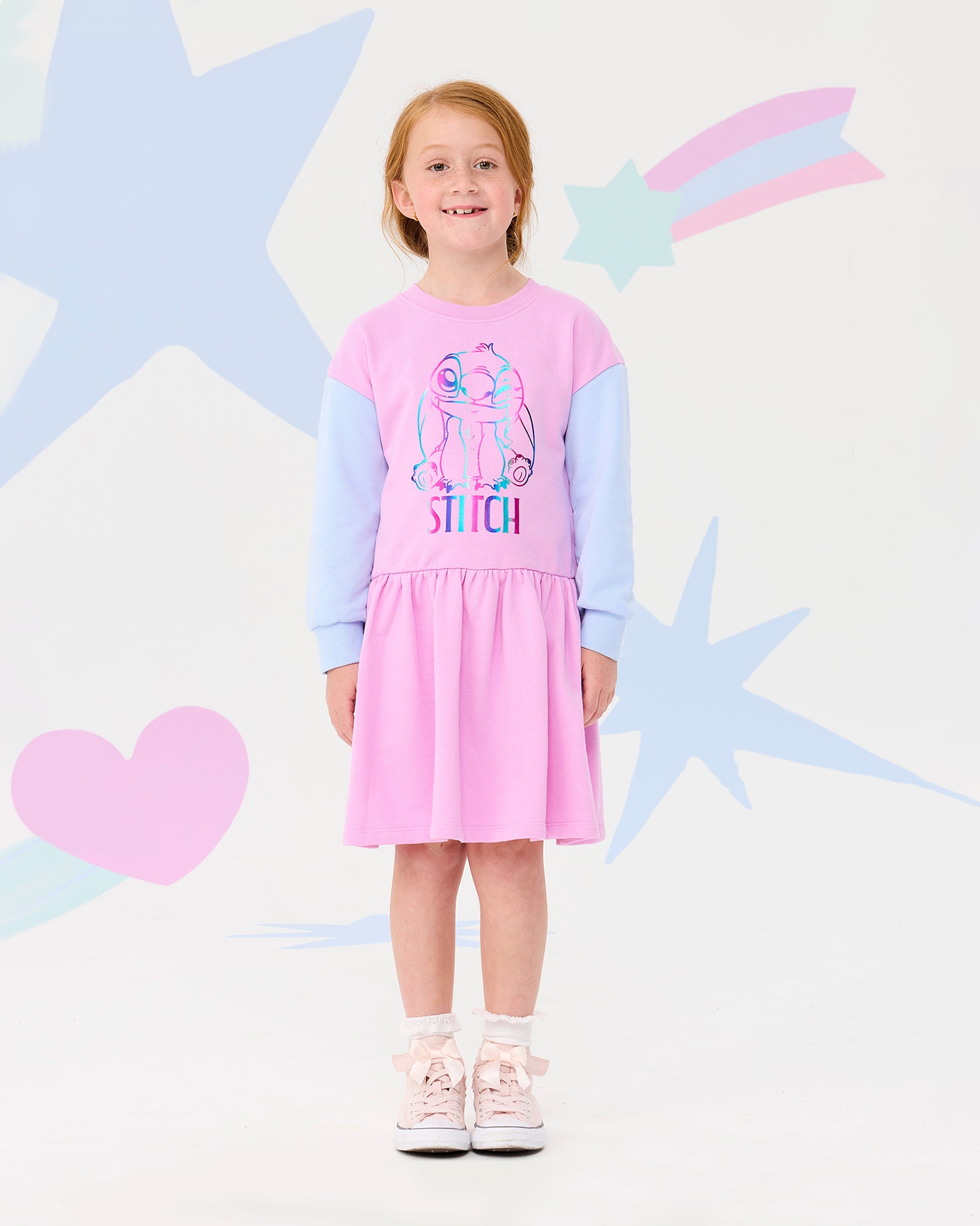DISNEY STITCH CONTRAST JUMPER DRESS | Rock Your Baby