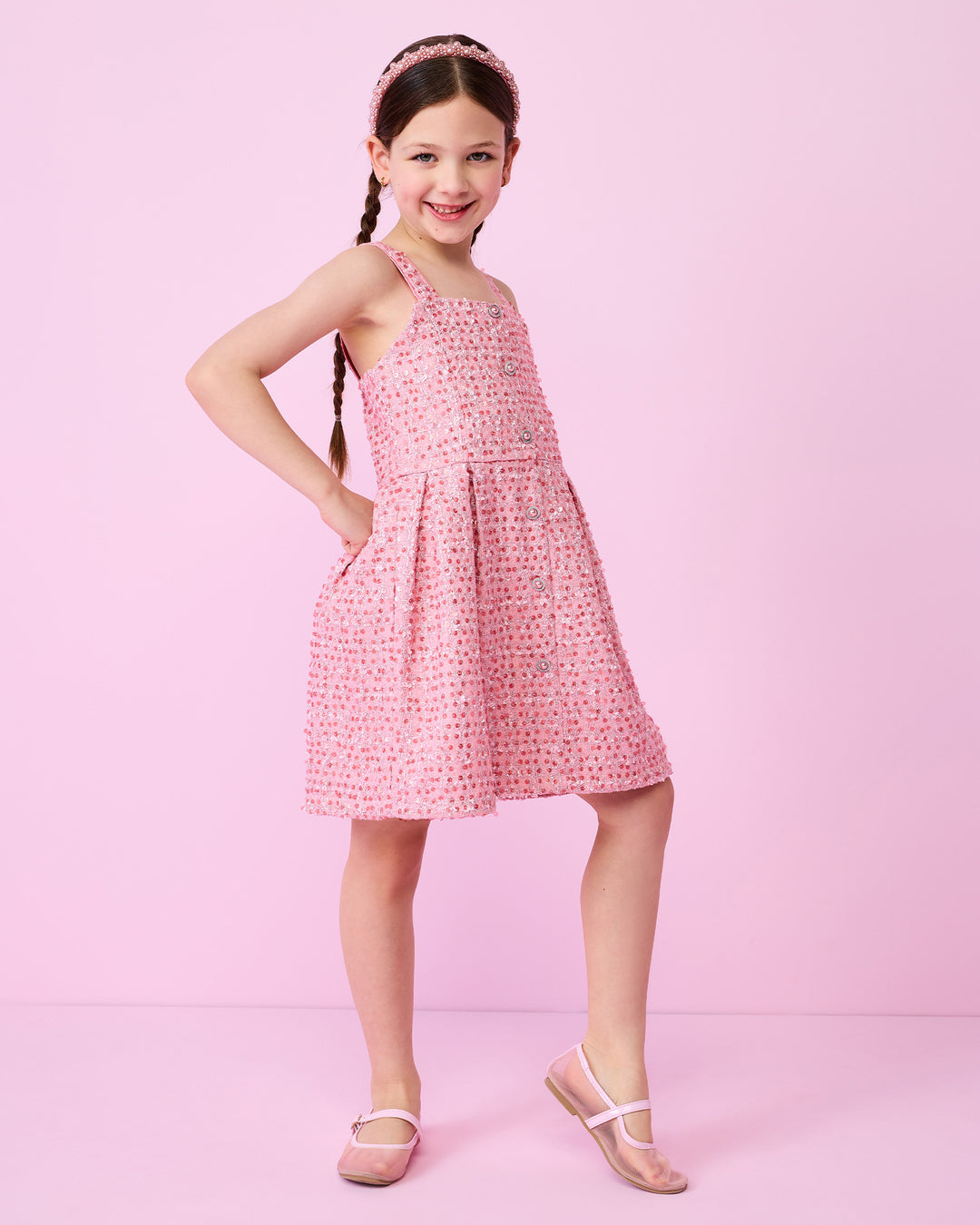 BARBIE SEQUIN TWEED DRESS