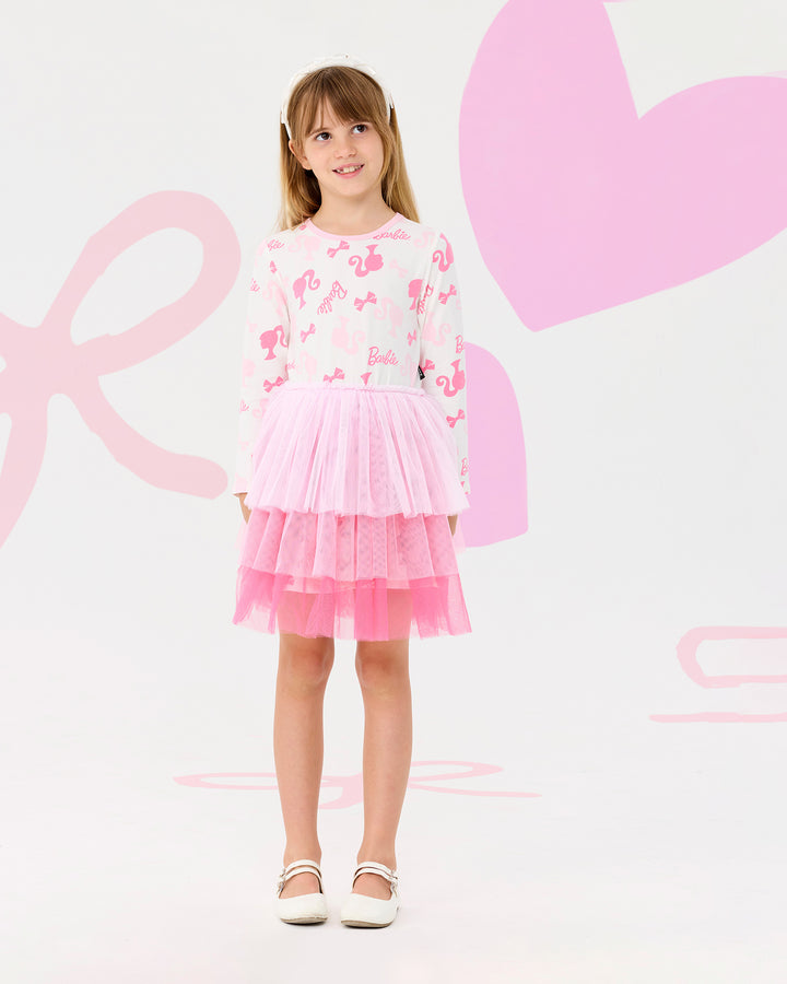 BARBIE ICON LONG SLEEVE TULLE DRESS