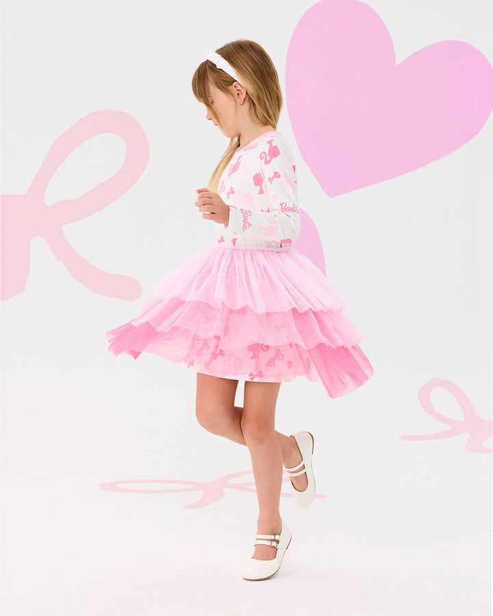 BARBIE ICON LONG SLEEVE TULLE DRESS