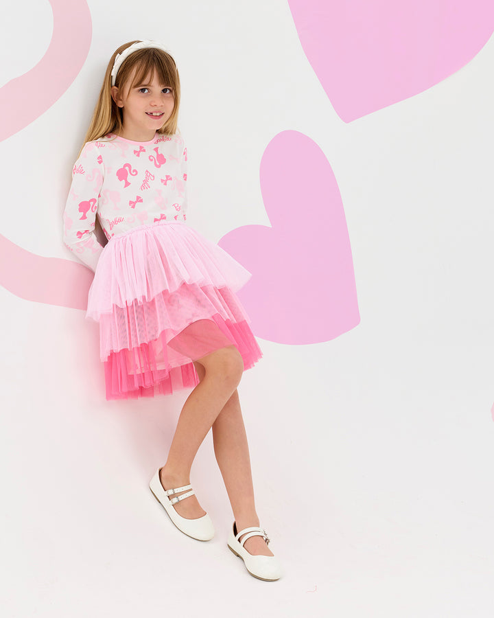 BARBIE ICON LONG SLEEVE TULLE DRESS