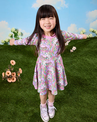MY LITTLE PONY LONG SLEEVE WAISTED DRESS