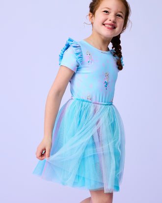 FROZEN RAINBOW DRESS IN OMBRE BLUE
