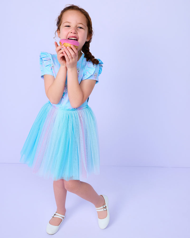 FROZEN RAINBOW DRESS IN OMBRE BLUE