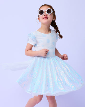 FROZEN SPARKLE DRESS IN ICE