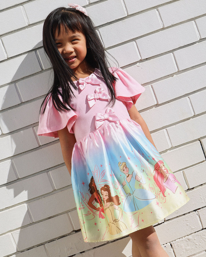 DISNEY PRINCESS BOW DRESS IN OMBRE