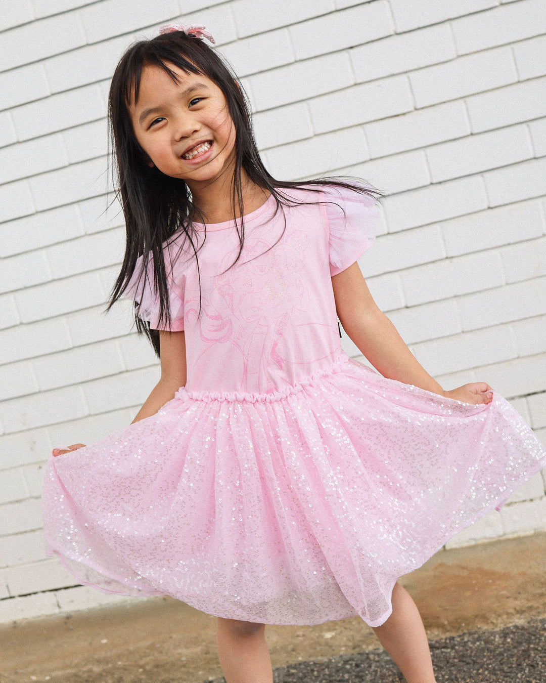 DISNEY PRINCESS SPARKLE DRESS IN PINK