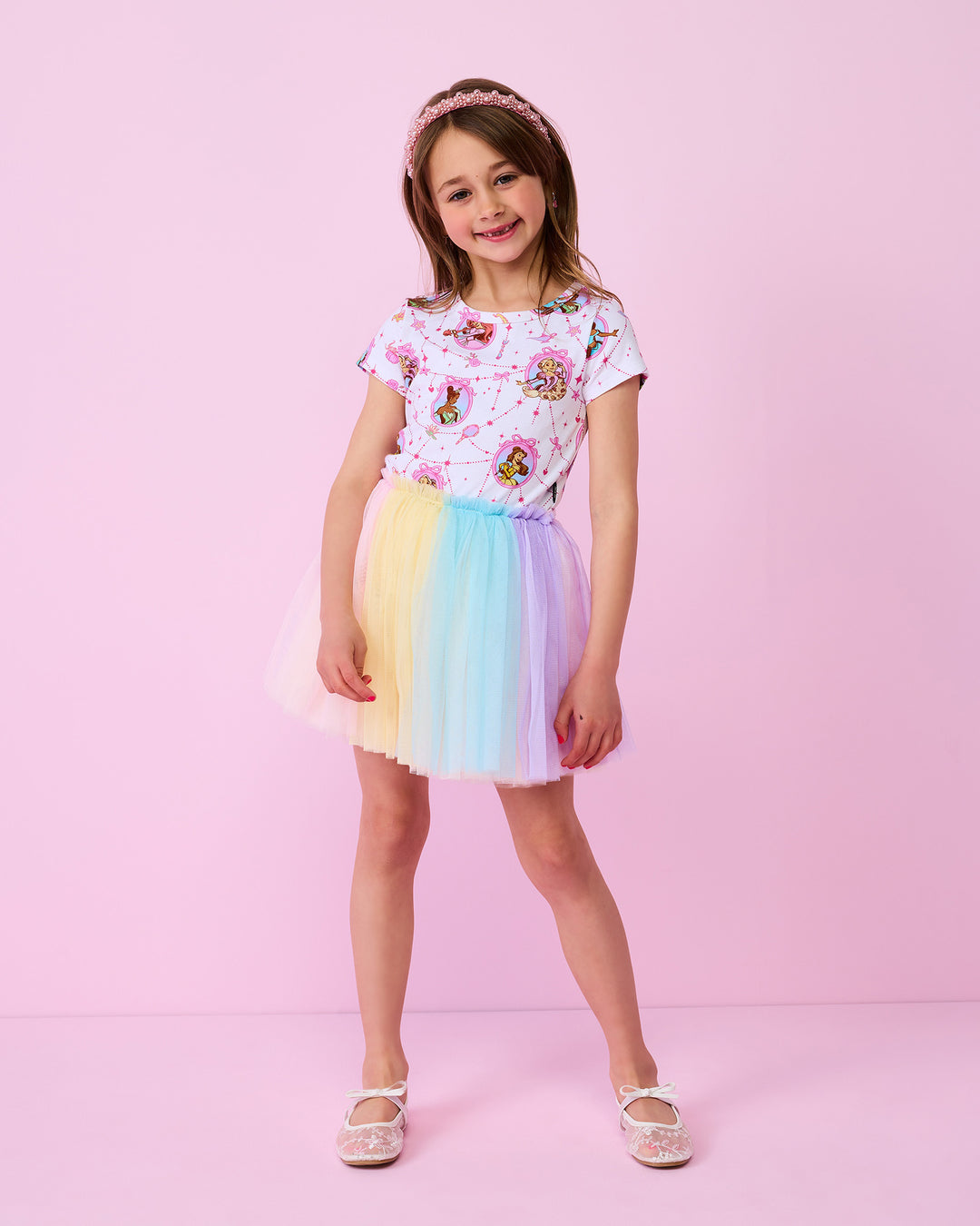 DISNEY PRINCESS TUTU DRESS IN RAINBOW