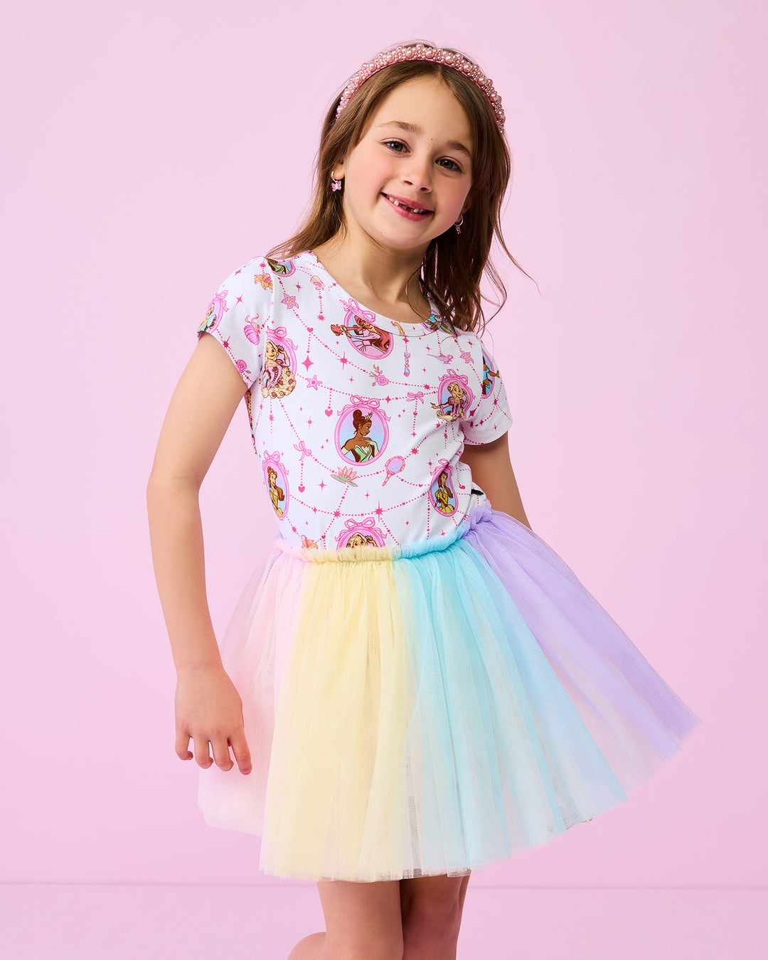 DISNEY PRINCESS TUTU DRESS IN RAINBOW