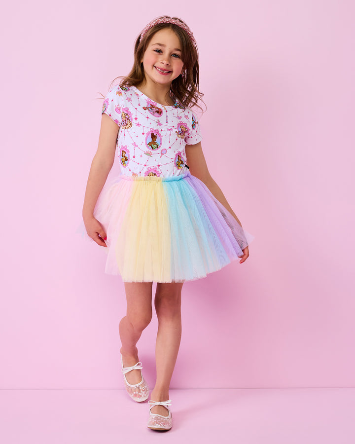 DISNEY PRINCESS TUTU DRESS IN RAINBOW