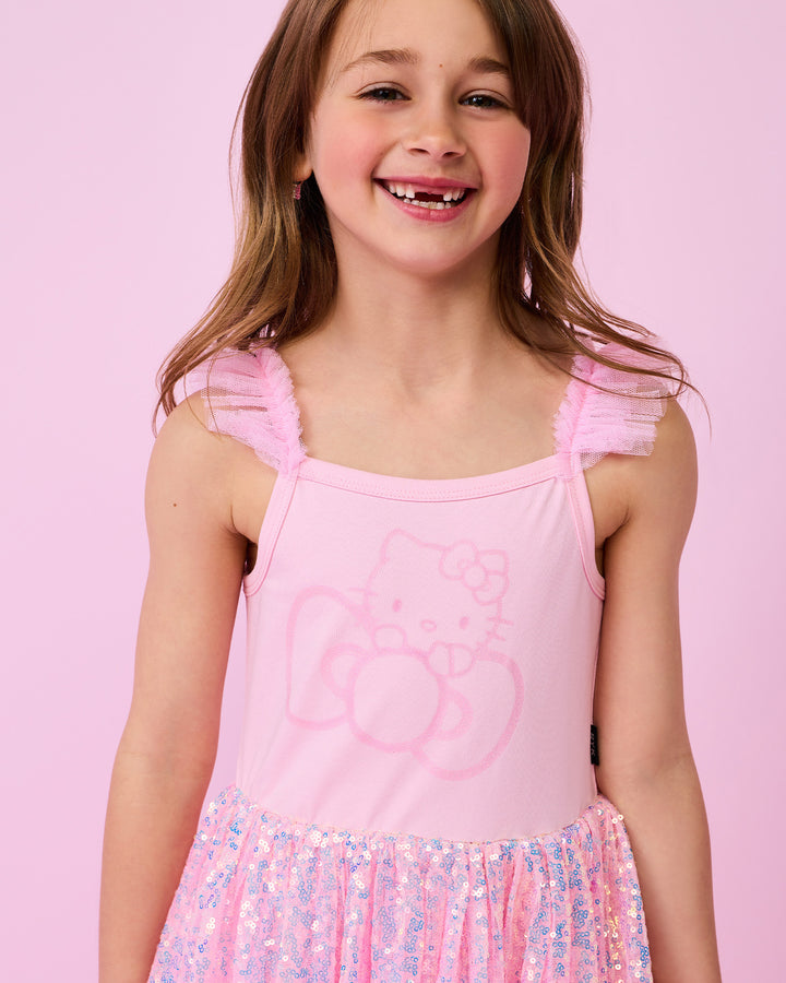 HELLO KITTY SPARKLE DRESS IN BABY PINK