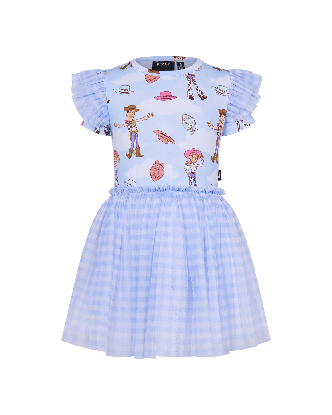 TOY STORY GINGHAM DRESS - LIGHT BLUE