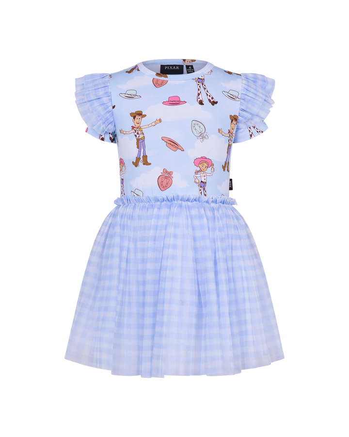TOY STORY GINGHAM DRESS - LIGHT BLUE