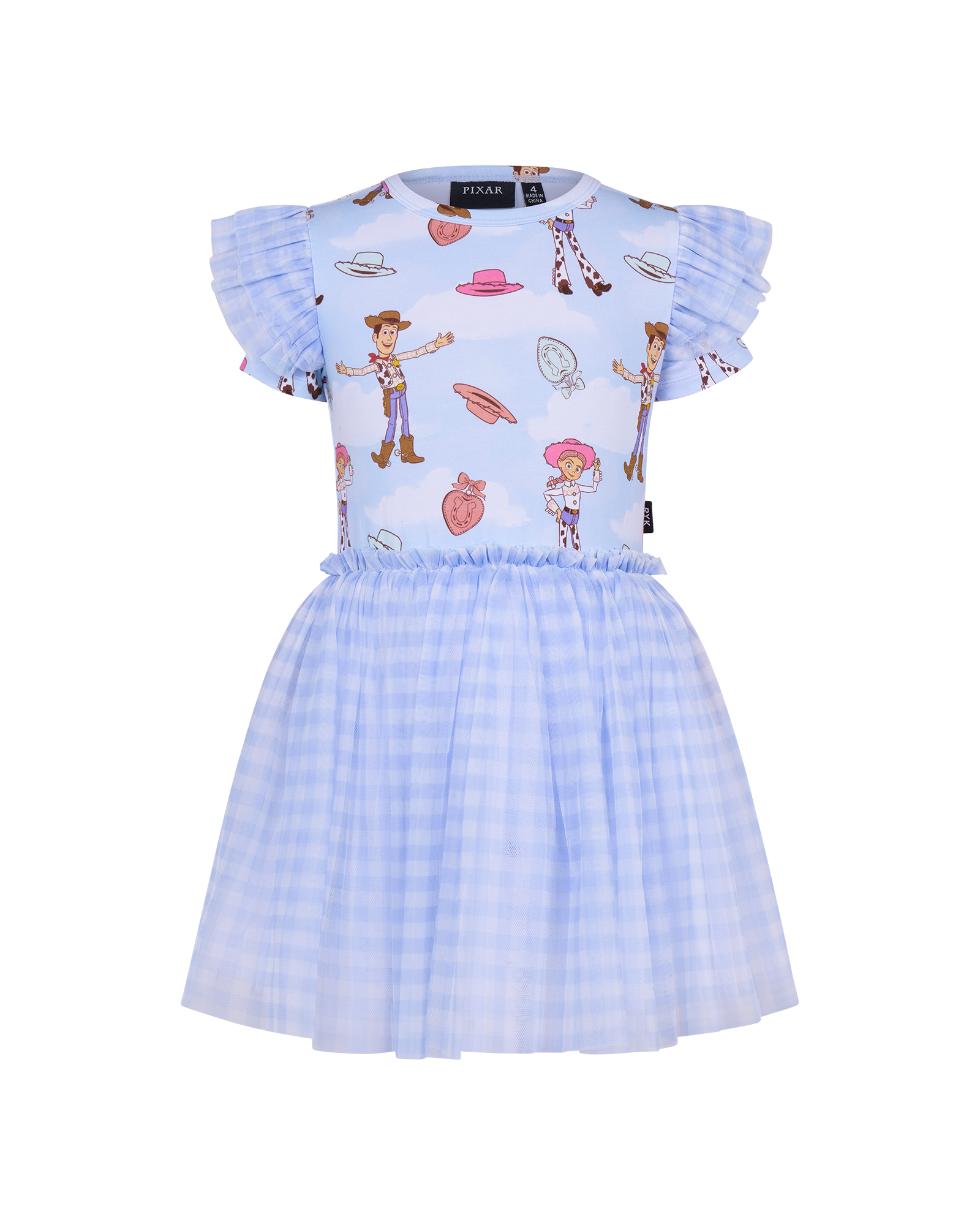 TOY STORY GINGHAM DRESS - LIGHT BLUE