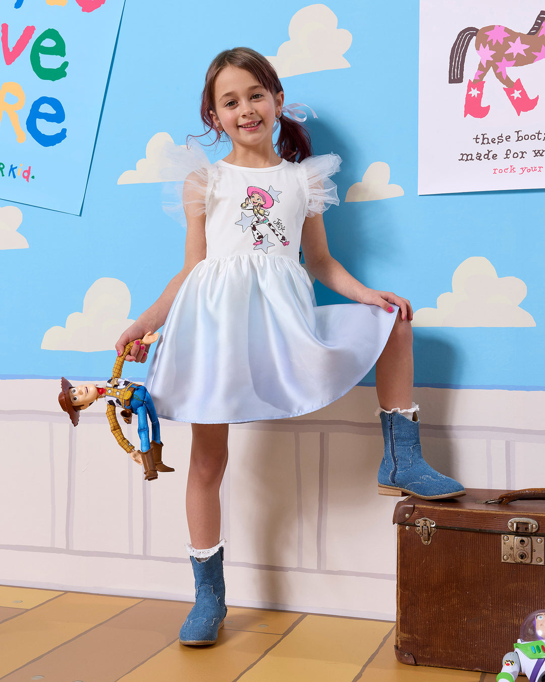 TOY STORY OMBRE DRESS - OMBRE BLUE | Rock Your Baby