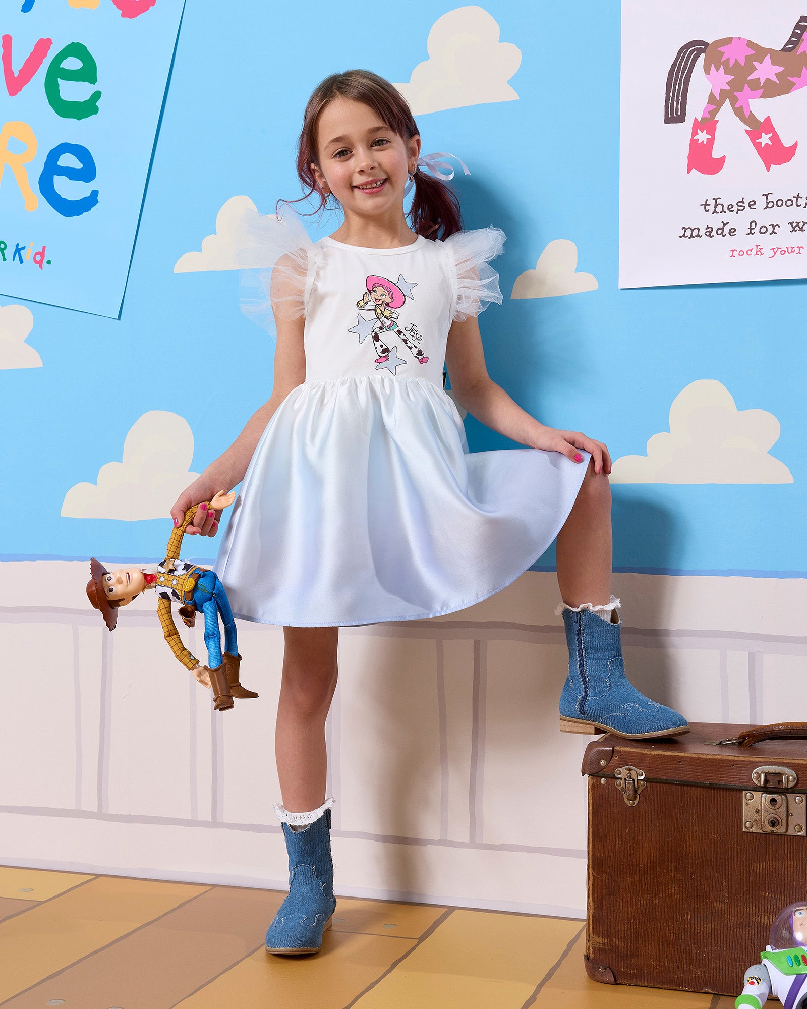 TOY STORY OMBRE DRESS - OMBRE BLUE | Rock Your Baby