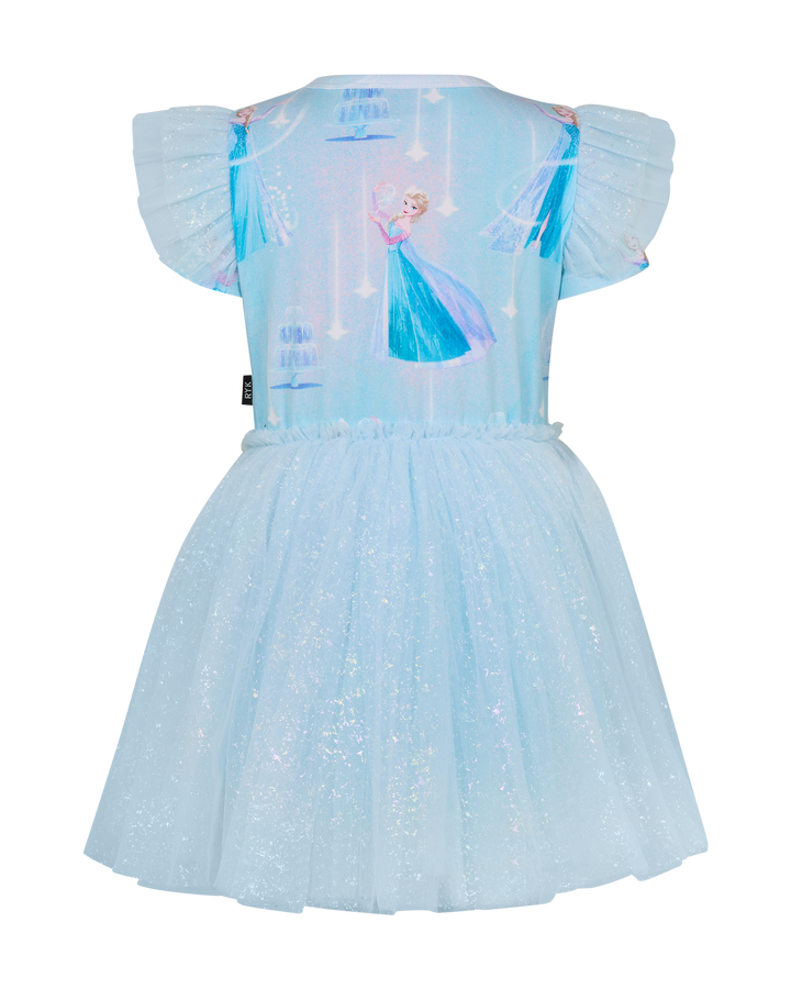 FROZEN TULLE DRESS IN AQUA SKY