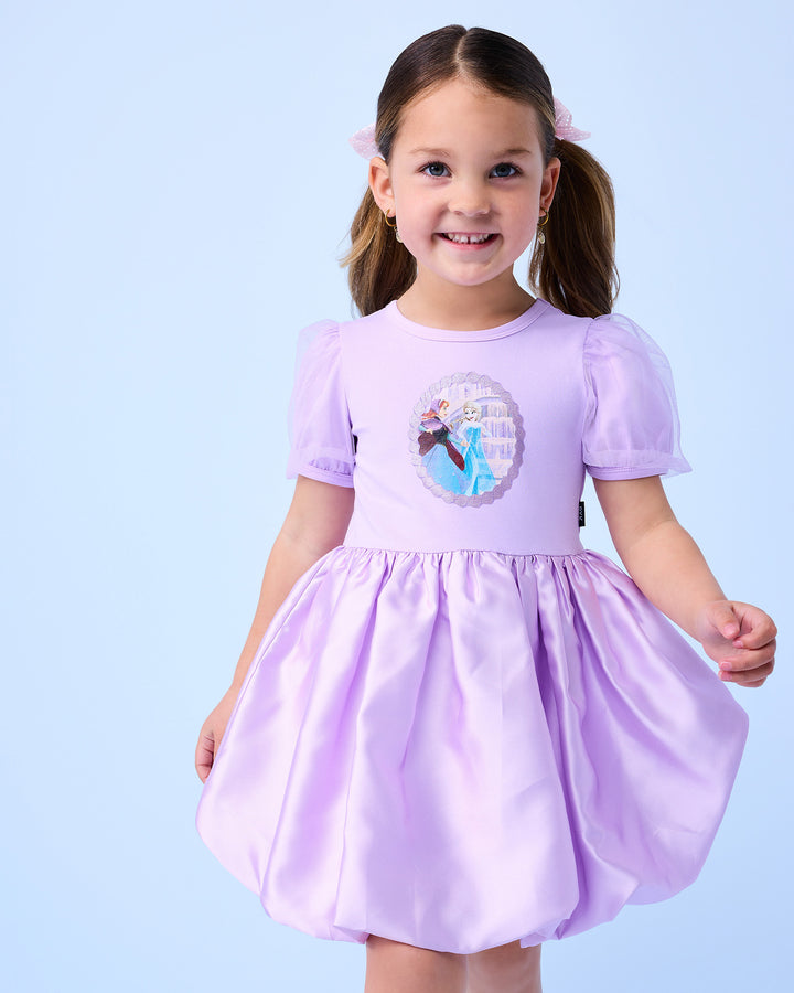 FROZEN BUBBLE DRESS IN PALE PINK