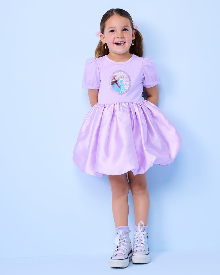 FROZEN BUBBLE DRESS IN PALE PINK
