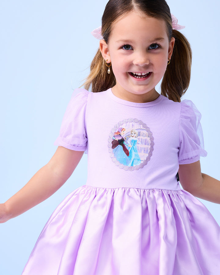 FROZEN BUBBLE DRESS IN PALE PINK