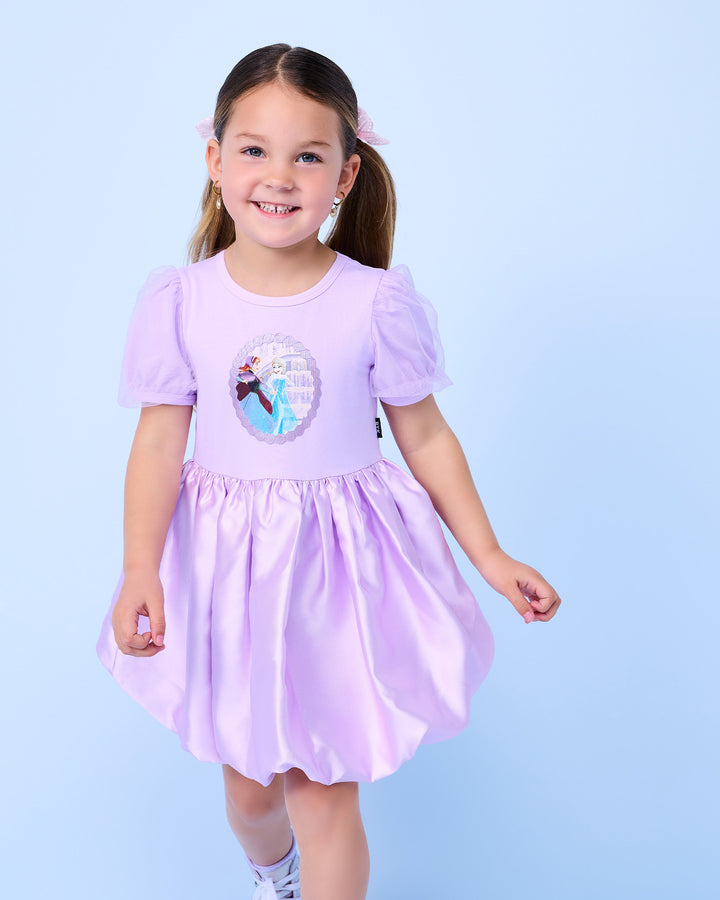 FROZEN BUBBLE DRESS IN PALE PINK