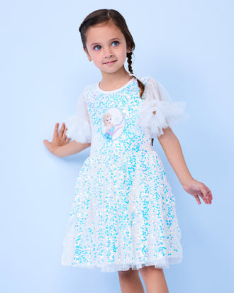 FROZEN SPARKLE DRESS IN IRIDESCENT