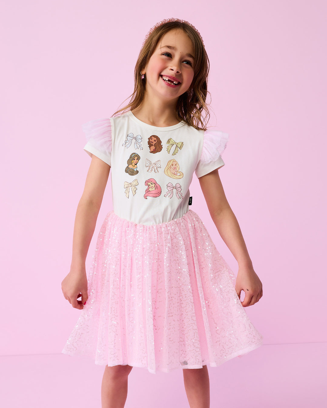 DISNEY PRINCESS LOW WAISTED DRESS IN WHITE