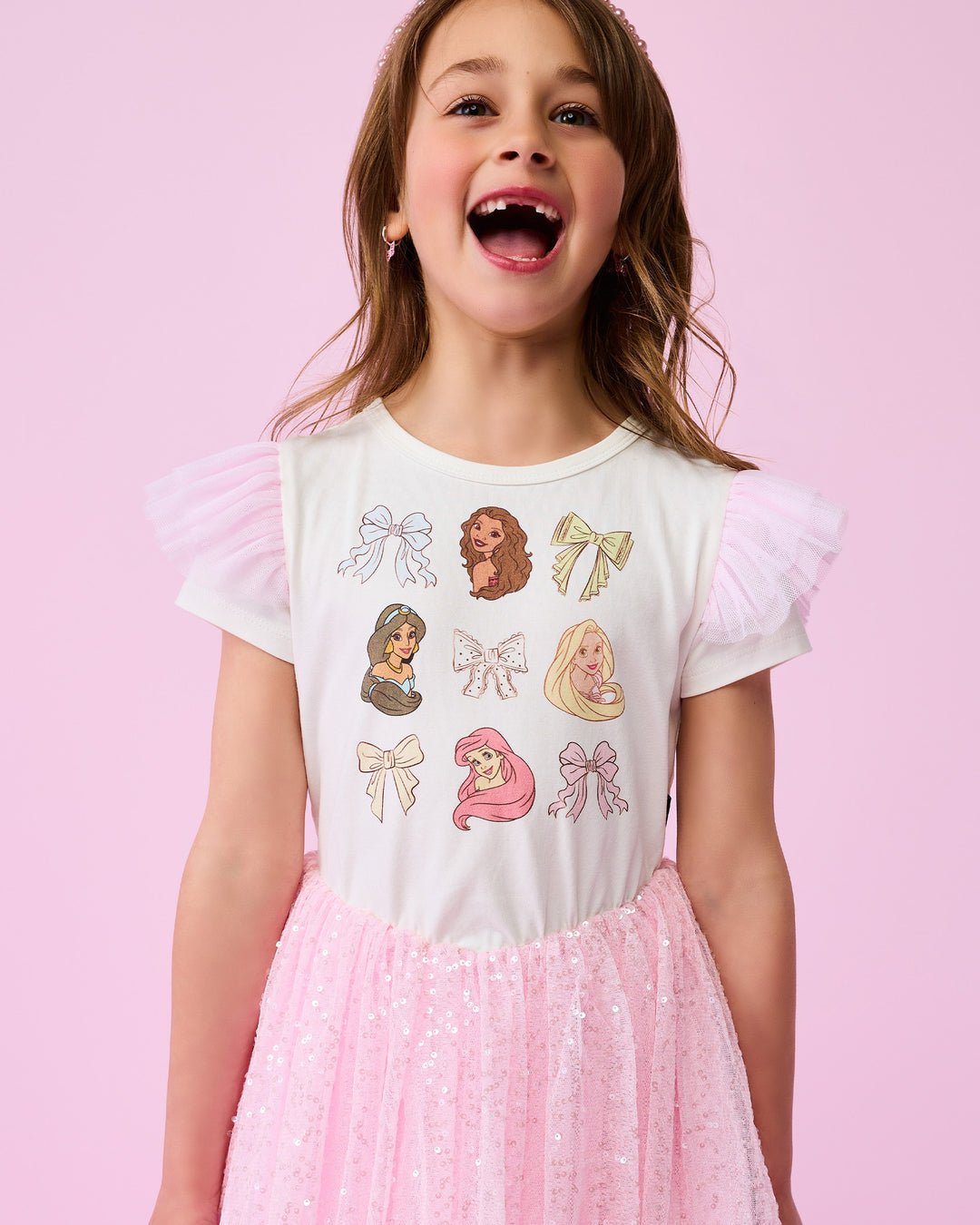 DISNEY PRINCESS LOW WAISTED DRESS IN WHITE