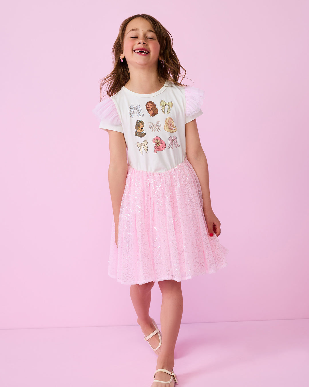 DISNEY PRINCESS LOW WAISTED DRESS IN WHITE