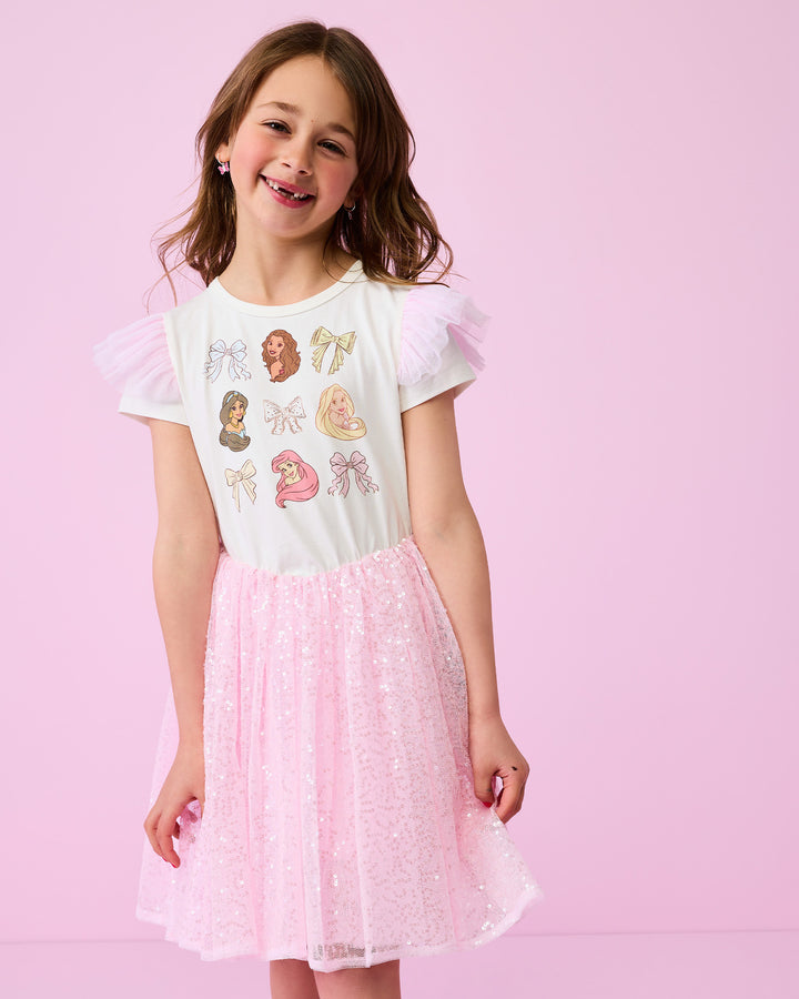 DISNEY PRINCESS LOW WAISTED DRESS IN WHITE