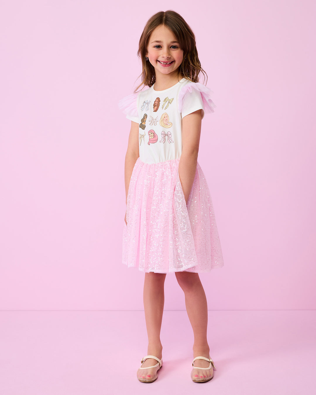 DISNEY PRINCESS LOW WAISTED DRESS IN WHITE
