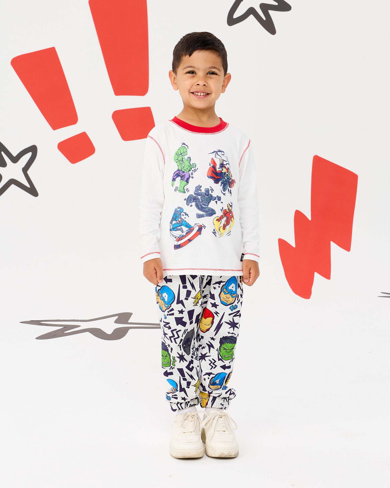 MARVEL DON'T SWEAT IT LONG SLEEVE TRACKIE SET | Rock Your Baby