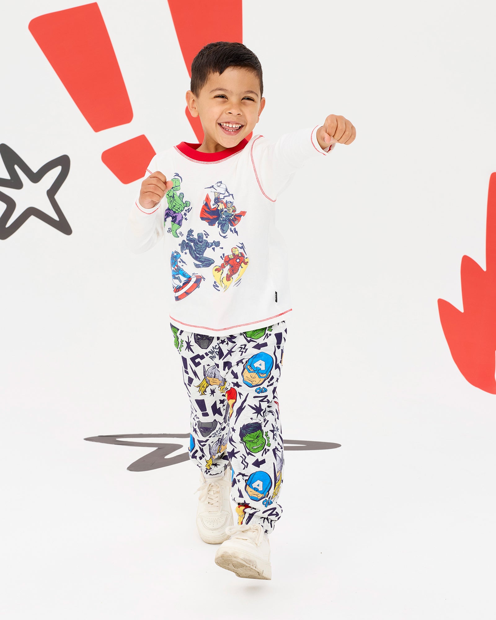 MARVEL DON'T SWEAT IT LONG SLEEVE TRACKIE SET