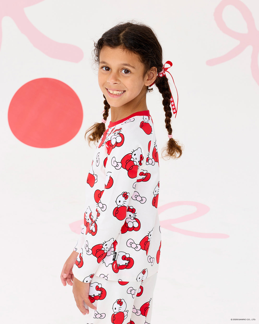 HELLO KITTY QUIRKY LONG SLEEVE RAGLAN PJ SET