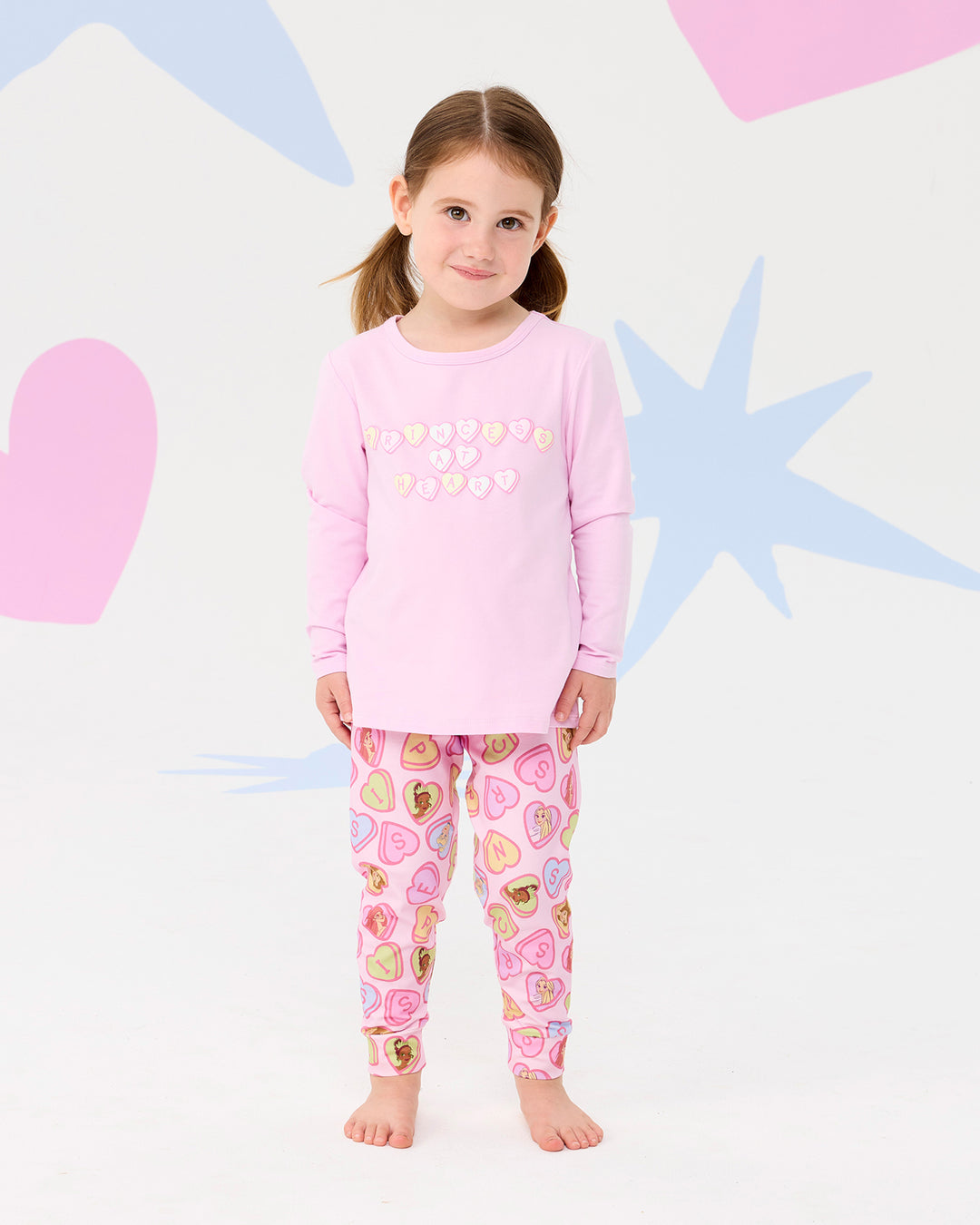 DISNEY PRINCESS PRINCESS AT HEART LONG SLEEVE PJ SET