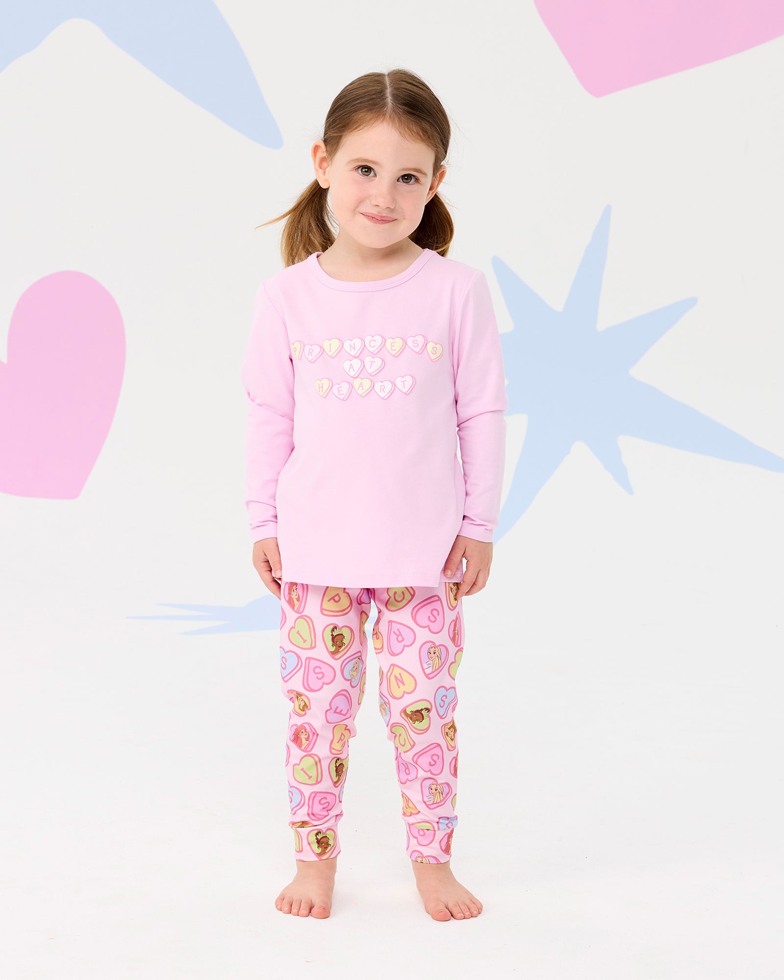 DISNEY PRINCESS PRINCESS AT HEART LONG SLEEVE PJ SET
