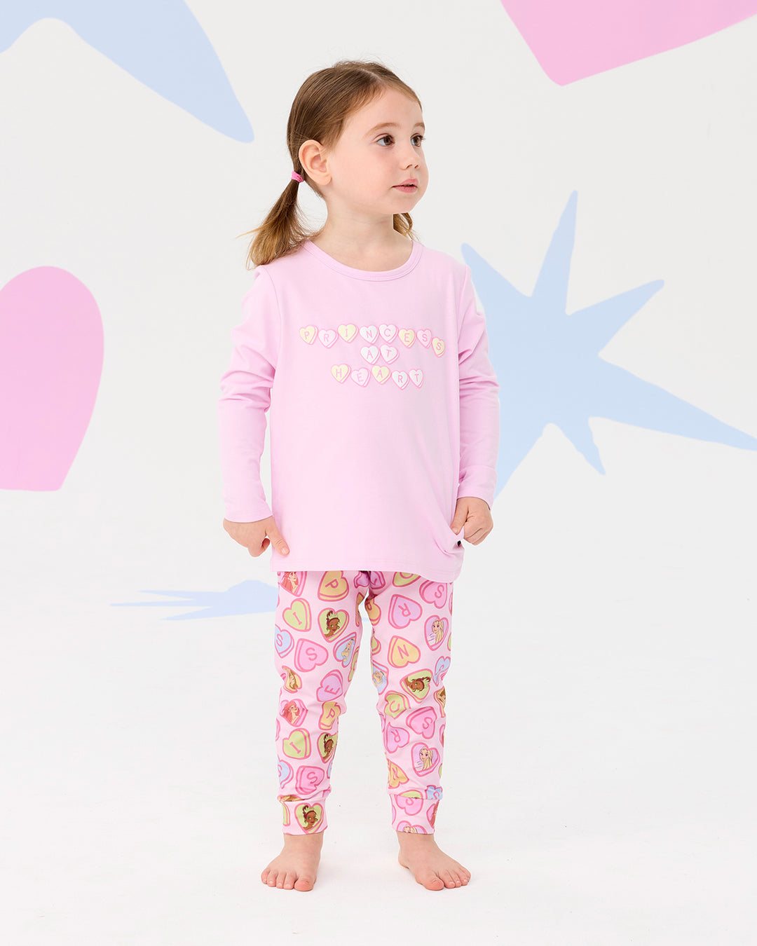 DISNEY PRINCESS PRINCESS AT HEART LONG SLEEVE PJ SET