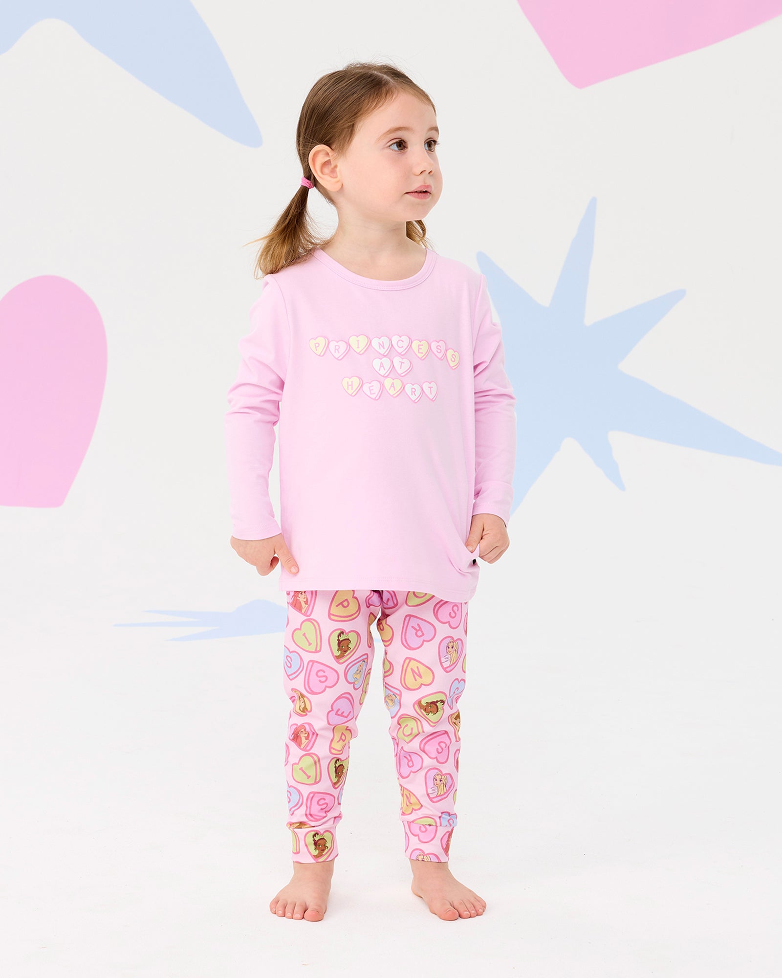 DISNEY PRINCESS PRINCESS AT HEART LONG SLEEVE PJ SET