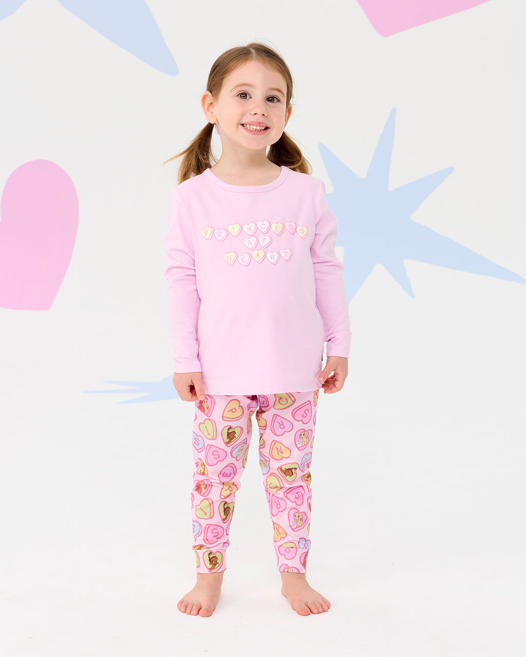 DISNEY PRINCESS PRINCESS AT HEART LONG SLEEVE PJ SET | Rock Your Baby