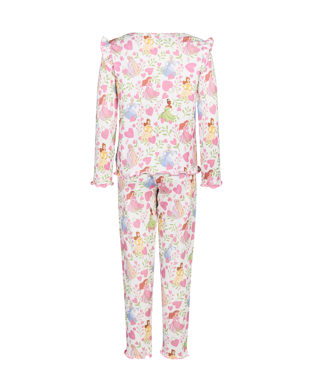 DISNEY PRINCESS FLORAL HEARTS LONG SLEEVE RIB PJ SET