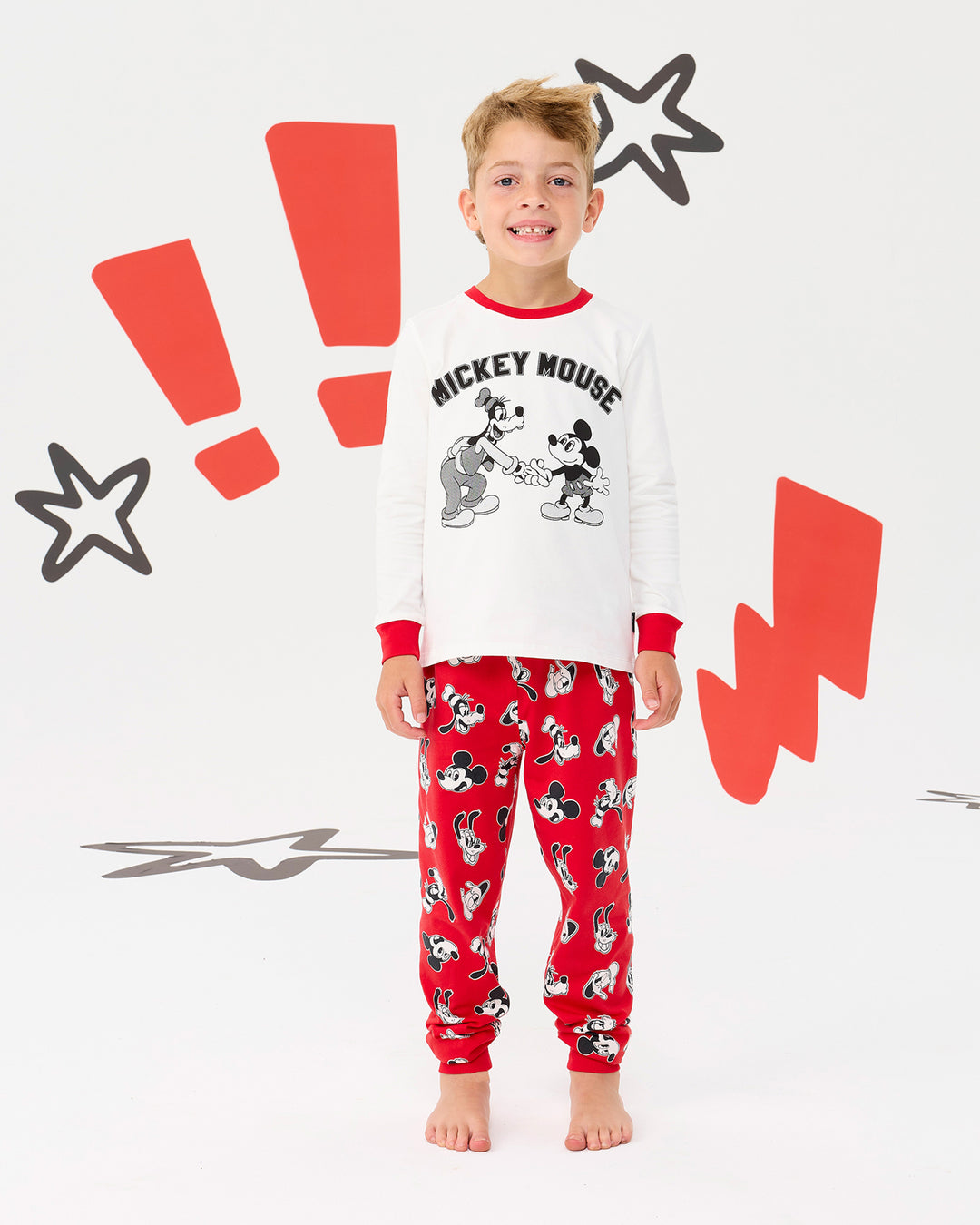 MICKEY MOUSE FUNNY US LONG SLEEVE PJ SET