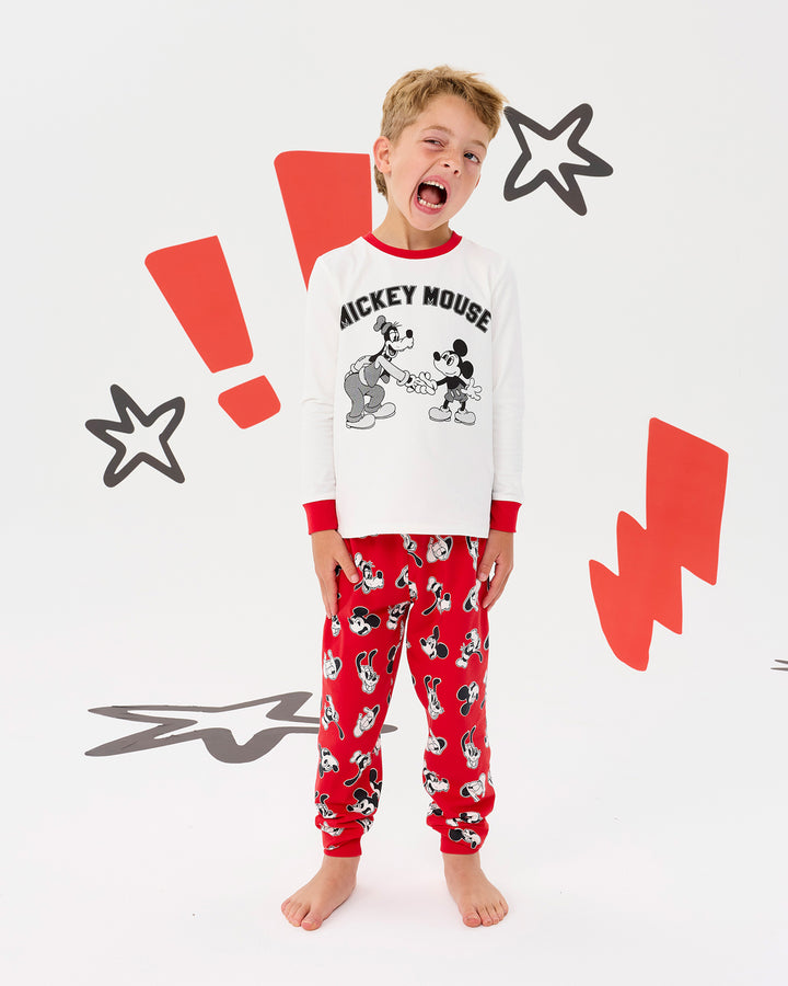 MICKEY MOUSE FUNNY US LONG SLEEVE PJ SET