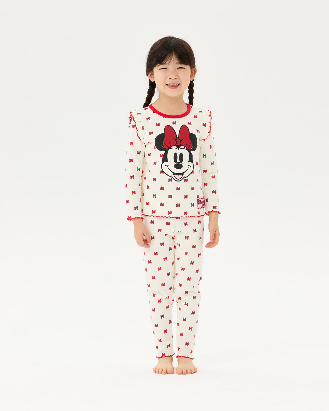 MINNIE MOUSE MINNIE BOW LONG SLEEVE RIB PJ SET