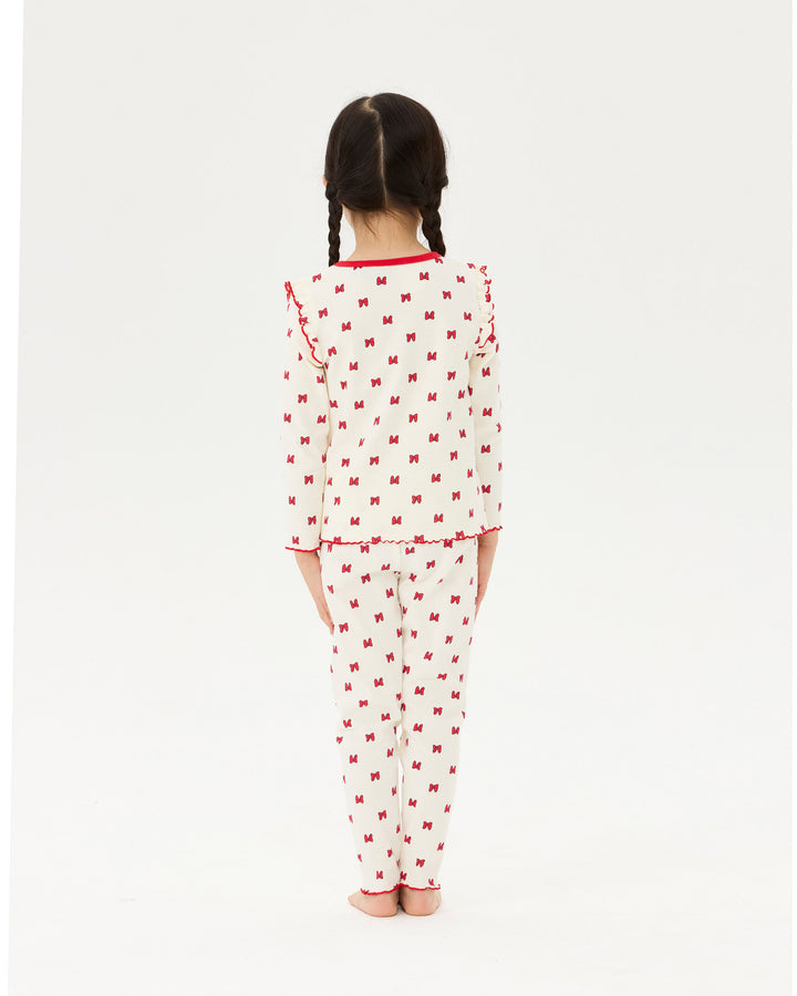 MINNIE MOUSE MINNIE BOW LONG SLEEVE RIB PJ SET