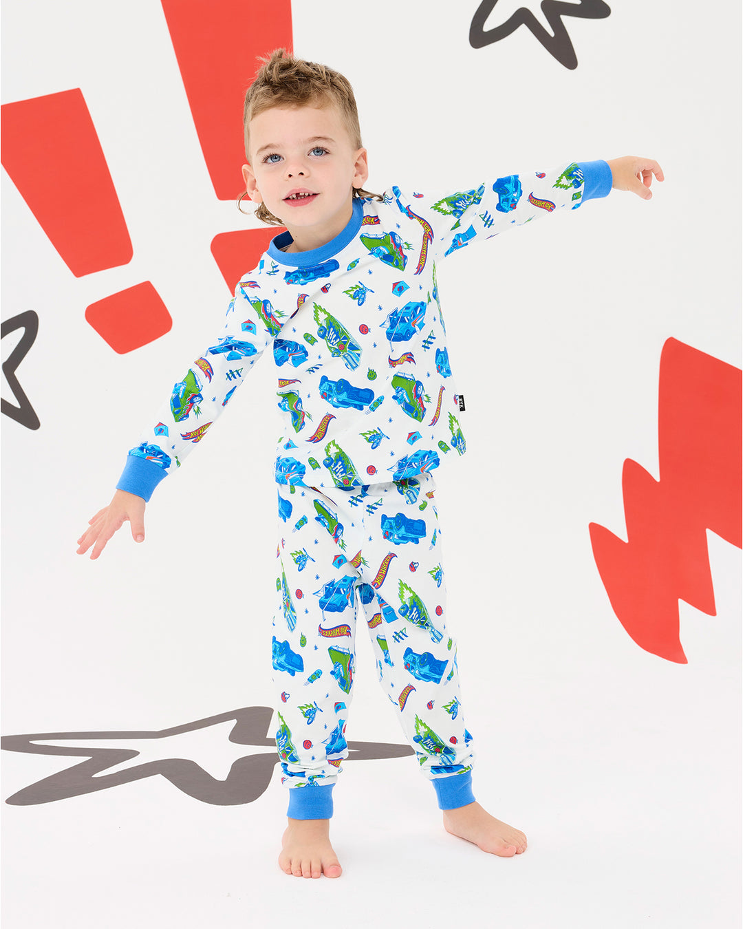 HOT WHEELS PUSH YOUR LIMITS LONG SLEEVE PJ SET