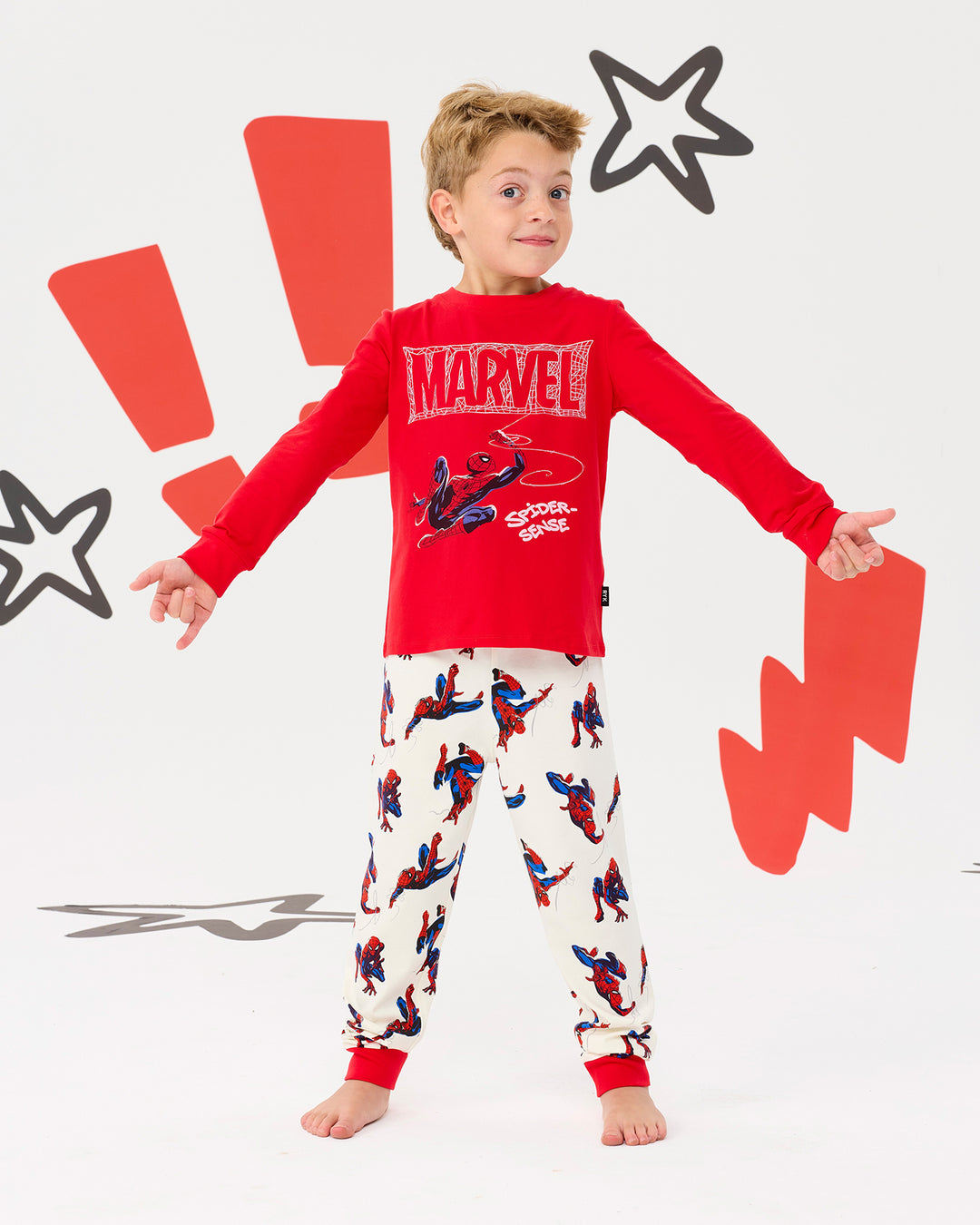 SPIDER-MAN ACTION LONG SLEEVE PJ SET | Rock Your Baby