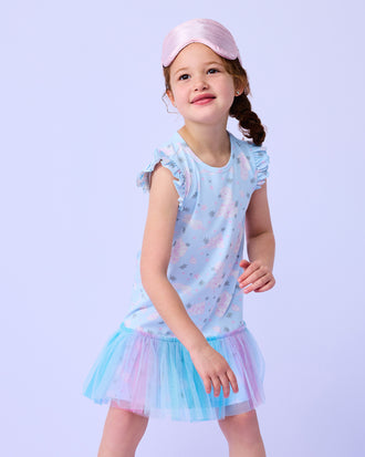 FROZEN NIGHTIE IN OMBRE BLUE