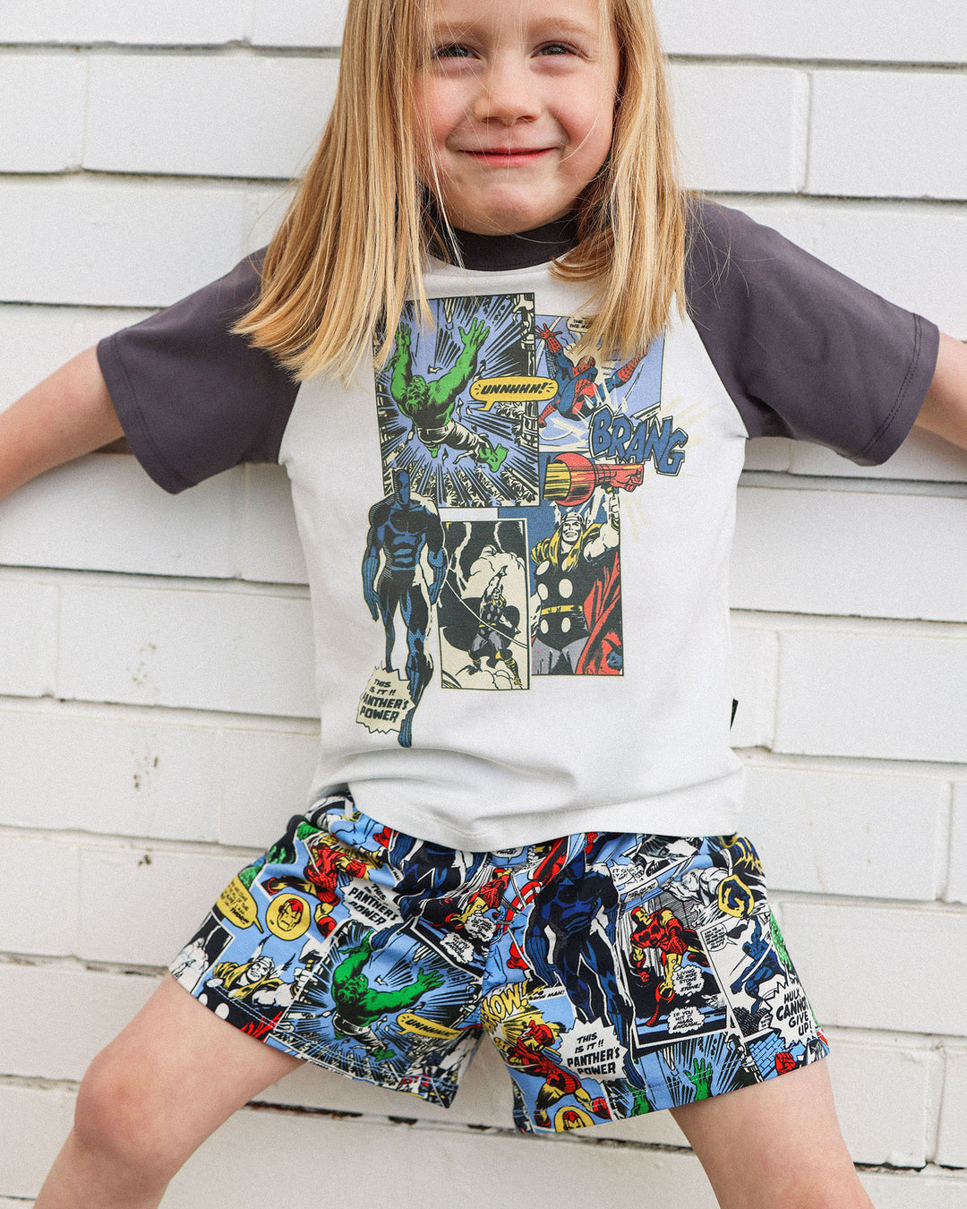 MARVEL RAGLAN SLEEP SET IN GREY